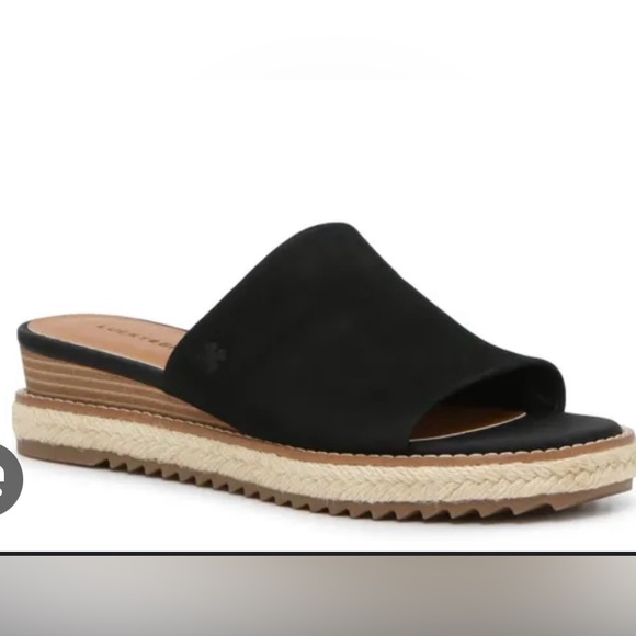Lucky Brand Shoes - Lucky Brand Naydne Espadrille Wedge Sandal Leather Upper Back